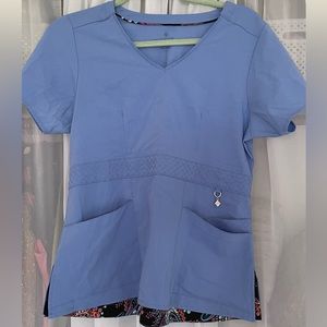 Vera Bradley PERIWINKLE Scrub Top (Size: Small)